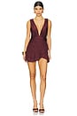 view 1 of 3 MINIVESTIDO GANCHILLO CAMILA COELHO in Dark Red