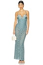 view 1 of 4 Camila Coelho Crochet Embroidered Maxi Dress in Blue