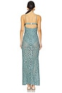 view 3 of 4 Camila Coelho Crochet Embroidered Maxi Dress in Blue