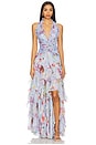 view 1 of 4 Lily Flower Flutter Gown in Blue