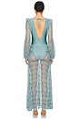 view 3 of 4 Seashell Lycra Beach Dress in Blue