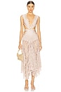 view 1 of 3 x Camila Coelho Seashell Lycra Plunge Beach Dress in Beige