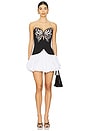 view 1 of 4 MINIVESTIDO BUTTERFLY in Black & Off White