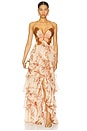 view 4 of 5 Sunset Butterfly Maxi Dress in Beige