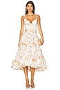 view 1 of 3 Botanical Midi Dress in Off White