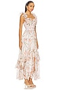 view 2 of 3 Botanic Retro Flutter Maxi Dress in Off White