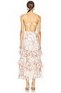 view 3 of 3 Botanic Retro Flower Applique Beach Dress in Off White