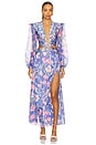 view 1 of 3 Amaryllis Long Sleeve Beach Dress in Blue