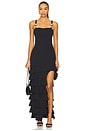 view 1 of 4 Gavea Mesh Flutter Midi Dress in Black