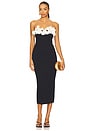 view 2 of 4 VESTIDO MIDI COLORIDO BREEZE JACQUARD in Black