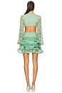 view 3 of 3 Samba Fringe Long Sleeve Mini Dress in Light Green