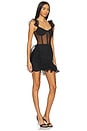 view 2 of 3 Laila Lace Flutter Mini Dress in Black