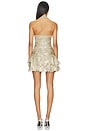 view 3 of 4 Golden Dust Lurex Plunge Mini Dress in Gold