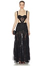 view 1 of 3 Laila Lace Cut Out Gown in Black