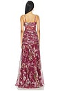 view 3 of 4 Delicata Beaded Gown in Dark Red