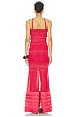 view 3 of 3 Radiant Fringe Halterneck Maxi Dress in Dark Red