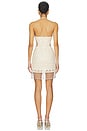 view 3 of 4 Crochet Bloom Halterneck Mini Dress in Beige