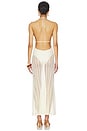 view 3 of 4 VESTIDO DE PRAIA LONGO WAVE MESH in Off-white