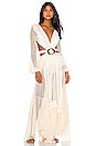 view 1 of 4 Long Sleeve Fringe Beach Dress in Ivory