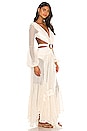 view 2 of 4 Long Sleeve Fringe Beach Dress in Ivory