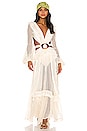 view 4 of 4 Long Sleeve Fringe Beach Dress in Ivory