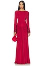 view 1 of 5 Intensity Jersey Long Sleeve Gown in Red