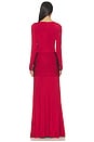 view 4 of 5 Intensity Jersey Long Sleeve Gown in Red