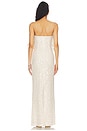 view 3 of 4 Lara Crochet Flower Maxi Dress in Beige