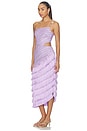 view 2 of 4 Lila Fringe Cut Out Midi Dress in Lilac