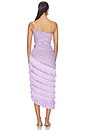 view 3 of 4 Lila Fringe Cut Out Midi Dress in Lilac