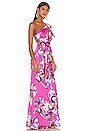 view 2 of 4 Grace Print One Shoulder Maxi Dress in Fuchsia