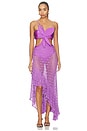 view 1 of 5 Sirena Mesh Flower Maxi Dress in Lilac