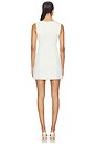 view 3 of 4 Tweed Elsa Mini Dress in Off White With Light Blue