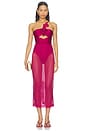 view 1 of 4 Petal Midi Dress in Magenta