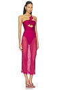 view 2 of 4 Petal Midi Dress in Magenta