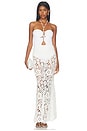 view 1 of 4 Gal Embroidery Maxi Dress in White