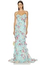 view 1 of 3 Flora Mist Long Dress in Blue