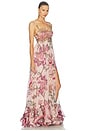 view 2 of 4 Boho Printed Flowing Slip Gown in Rose