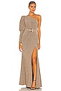 view 1 of 5 Lurex One Shoulder Maxi Dress in Gold