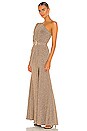 view 3 of 5 Lurex One Shoulder Maxi Dress in Gold