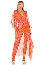 view 1 of 3 Coral Print Caftan in Coral