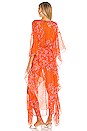 view 3 of 3 Coral Print Caftan in Coral