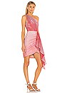 view 2 of 4 Ombre One Shoulder Mini Dress in Pink