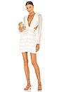 view 1 of 3 Cut-out Fringe Mini Dress in White