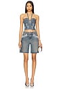 view 5 of 6 Nostalgic Sky Denim Short in Light Blue