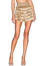 view 1 of 5 Metallic Fringe Shorts in Gold