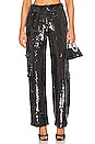 view 1 of 5 Sequin Cargo Pant in Black