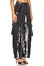 view 2 of 5 Sequin Cargo Pant in Black