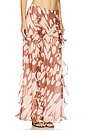 view 2 of 6 Printed Flutter Tones Pant in Brown