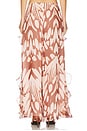 view 4 of 6 Printed Flutter Tones Pant in Brown